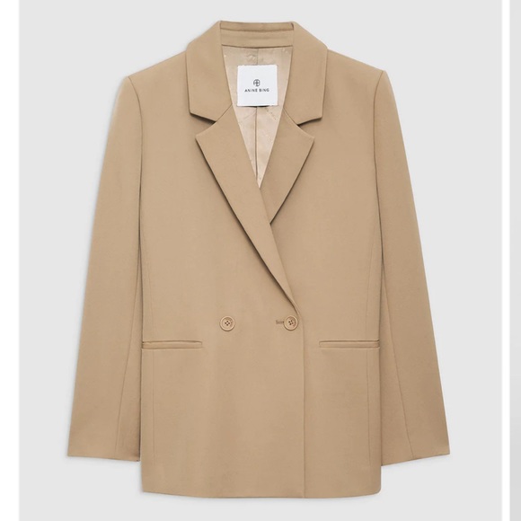 Anine Bing Madeleine Blazer in Deep Sand - Picture 1 of 7